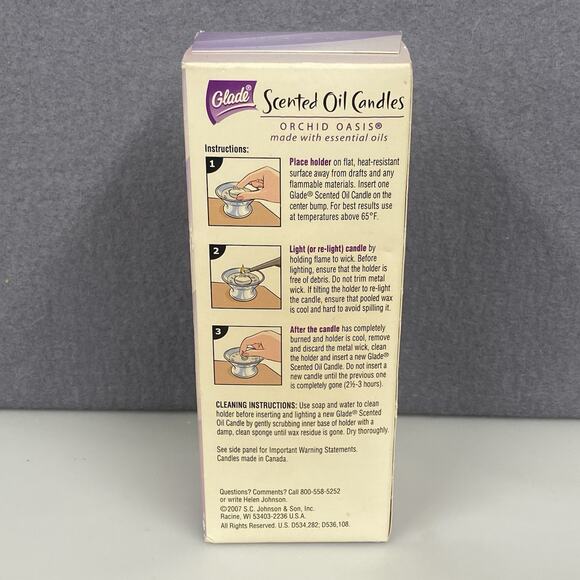 Glade Scented Oil Candle Refills Set of 3 Orchid Oasis - Picture 4 of 5